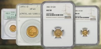 Dahlonega Gold U.S. Coins Highlight David Lawrence Rare Coins Auction