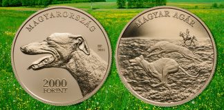 Hungarian Greyhound the Newest Entry in Popular Hungarian Dog Breed Coin Series