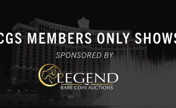 Legend Rare Coin Auctions Renews Sponsorship of PCGS Members Only Shows