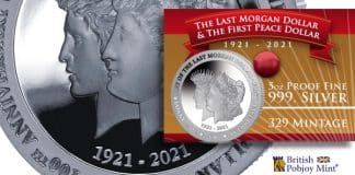 New 5oz Silver Coin Commemorates 100th Anniversary of Last Morgan, First Peace Dollars
