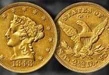 United States 1848 CAL quarter eagle