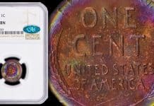 GreatCollections Offering 1953-S Lincoln Cent With Spectacular Target Toning