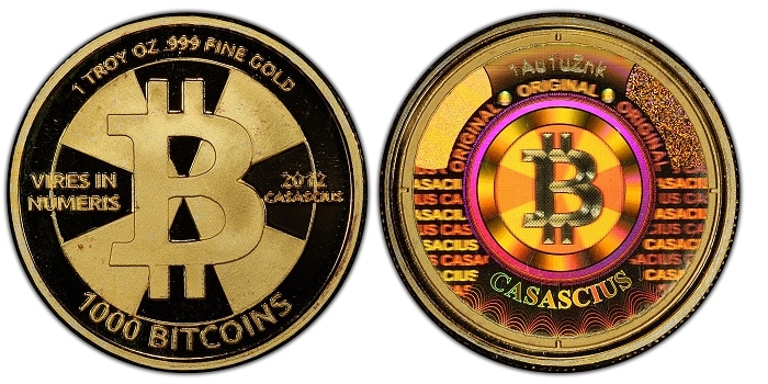 $48 Million Gold 1,000 Bitcoin Physical Coin Submitted by GreatCollections to PCGS
