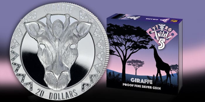 PUNTLAND 5 Shillings 2015 Giraffe unusual coinage