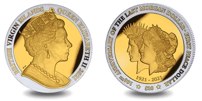 GoldClad 1oz Silver Proof Morgan-Peace Dollar Coin Now Available From Pobjoy Mint