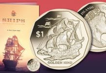 First Coin in New Tall Ship Series Features the Golden Hind