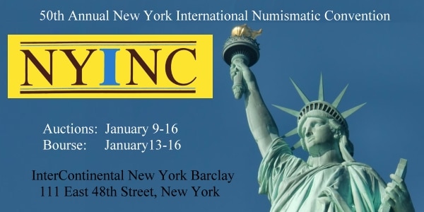 New York International Numismatic Convention Moves for January 2022 50th Annual Event
