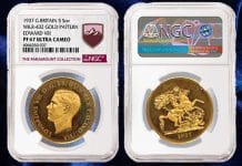 Edward VIII Gold 5 Sovereign Realizes $2.45 Million - New Record for British Coin at Auction