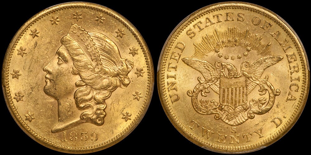 1859-S $20. Images courtesy Doug Winter