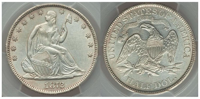 Counterfeit 1872-S Half Dollar