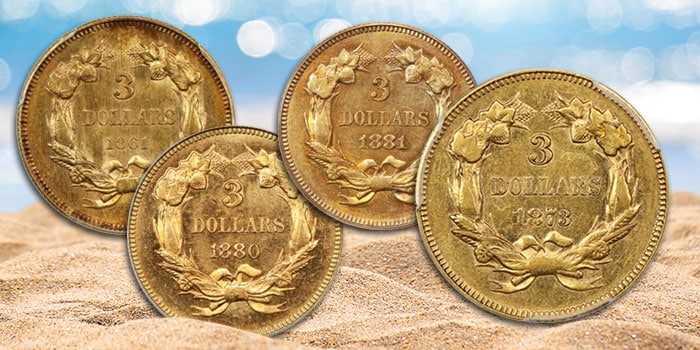 David Lawrence Offering Almost Complete Collection of $3 Gold Coins