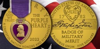 US Mint Announces Designs for National Purple Heart Hall of Honor Commemorative Coins