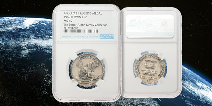 Apollo-Flown Robbins Medallions From Buzz Aldrin Family Offered at Heritage Auctions