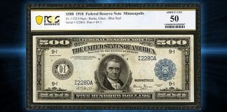 Stack's Bowers Offering Newly Discovered Minneapolis 1918 $500 Federal Reserve Note
