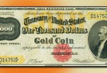 Ultra-Rare 1882 $1,000 Gold Certificate Coming to Heritage Auctions