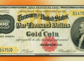 Ultra-Rare 1882 $1,000 Gold Certificate Coming to Heritage Auctions