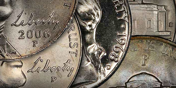 Five Mint Mark Positions on Jefferson Nickels