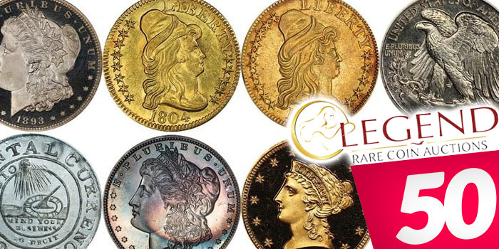Legend Rare Coin Auctions Announces 50th Regency Auction With Major Highlights
