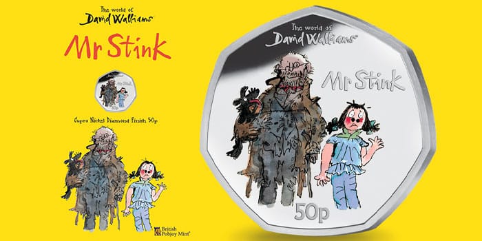 Second Coin in World of David Walliams 50p Coin Series Features Mr. Stink