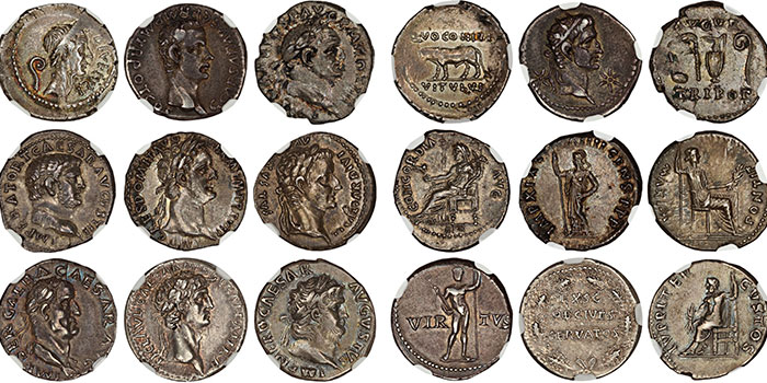 Twelve Caesars Collection of Roman Coins Offered by David Lawrence Rare Coins
