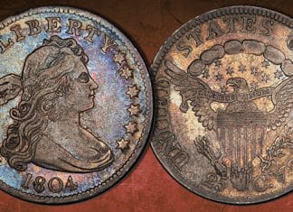 GreatCollections Offers Rare 1804 Draped Bust Quarter