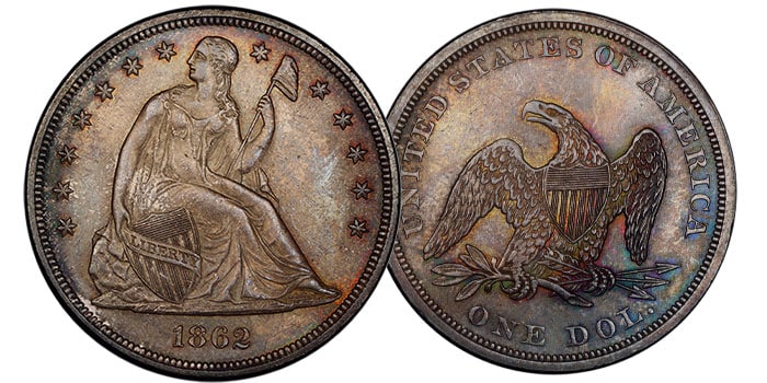 ¿Cuáles eran las probabilidades?Moneda de plata rara de $ 1862 de Mint's 1862