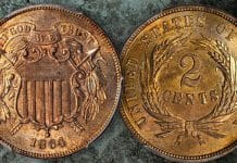 United States 1864 Two Cent Coin