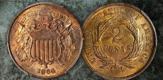 United States 1864 Two Cent Coin