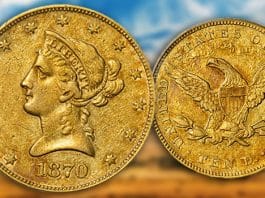 Exceptional 1870-CC $10 Rarity Offered in Stack's Bowers Spring 2022 Showcase Auction