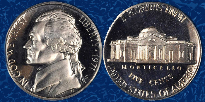 United States 1971-S Jefferson Nickel