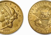 Exceptional 1861-S Paquet Double Eagle - Stack's Bowers Auction