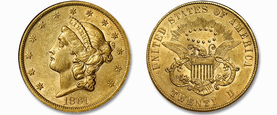 Exceptional 1861-S Paquet Double Eagle - Stack's Bowers Auction
