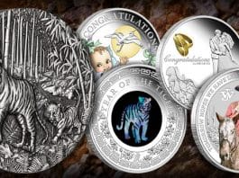 Perth Mint Coins - Australian Opal Lunar Series 2022 Year of the Tiger 1oz Silver Proof Coin