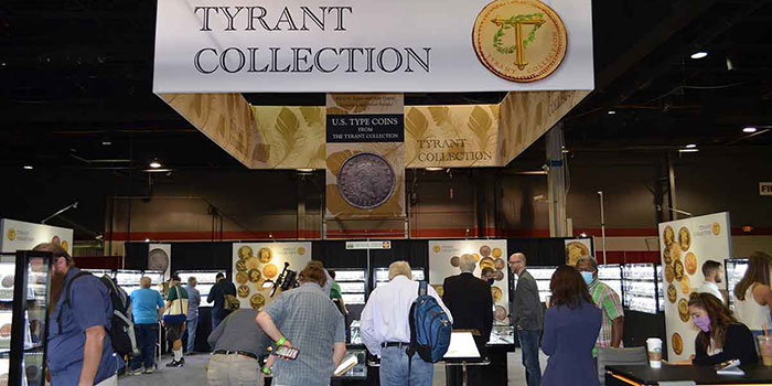 Exposición de monedas tipo Tyrant Collection de $ 100 millones de EE. UU. en Long Beach Expo en febrero de 2022