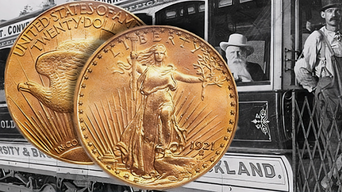 1921 Saint-Gaudens double eagle. Image: Stack's Bowers / CoinWeek.