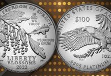 US Mint Announces Release of 2nd Platinum Proof Coin Celebrating Five Freedoms of First Amendment