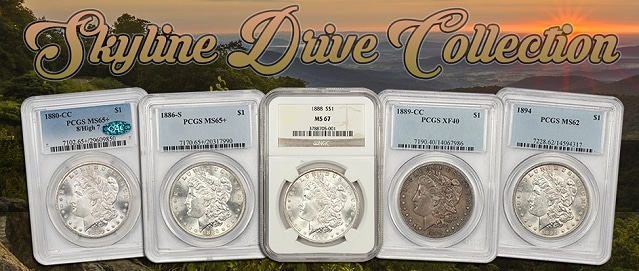 Moneda rara de David Lawrence que ofrece Skyline Drive Morgan Dollar Collection Parte 2