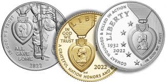 US Mint Accepting Orders for National Purple Heart Hall of Honor Commemorative Coin Feb. 24