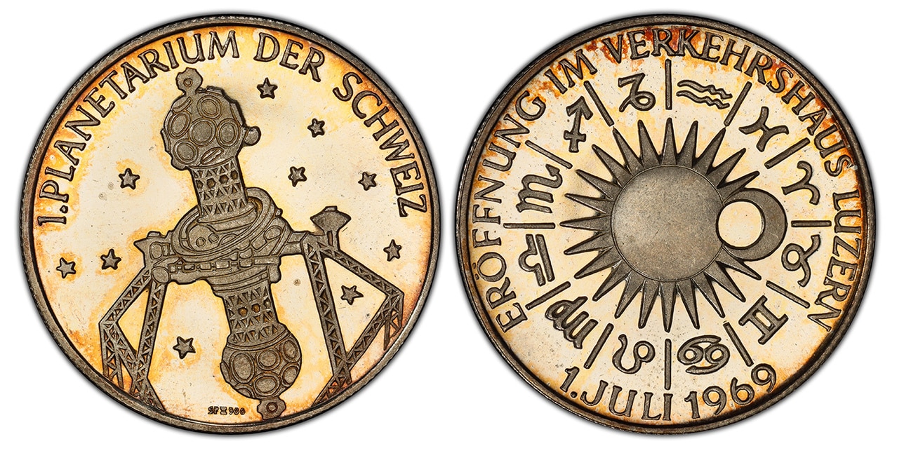 Suiza. Alfalfa.  1969 Medalla AR.  PCGSSP66.Atlas Numismática