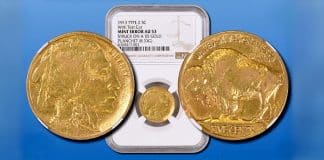 Mike Byers Mint Error News - Unique Gold Buffalo Nickel