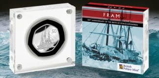 New 50 Pence Coin Commemorates Roald Amundsen and Fram