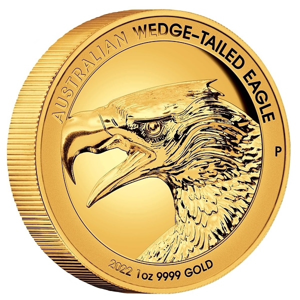 Perth Mint Issues 2022 1oz High-Relief Wedge-Tailed Eagle Gold Proof Coin