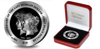 Coin Commemorating Last Morgan, First Peace Dollar Available in Pearl Black Finish