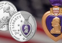 US Mint Opens Order Window for Purple Heart Colorized Silver Dollar