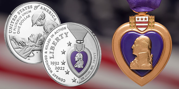 US Mint Opens Order Window for Purple Heart Colorized Silver Dollar