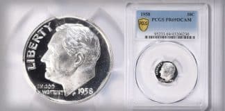 GreatCollections Offers Top Pop 1958 Proof Dime