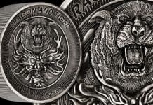 Perth Mint Issues 2022 Dragon and Tiger 2 Kilo Silver Antiqued High Relief Coin