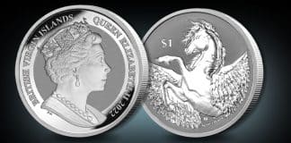 Pegasus Reverse Frosted Silver Bullion Coin Back for 2022
