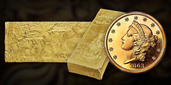 Lingote de oro, Colección Simpson Liderar subastas patrimoniales Estado central Ventas monetarias superiores a $ 65 millones