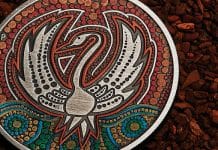 Perth Mint Issues 2oz Black Swan Maali Silver Antiqued Coin